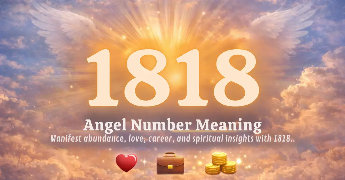 1818 angel number appearing on clock with spiritual glow