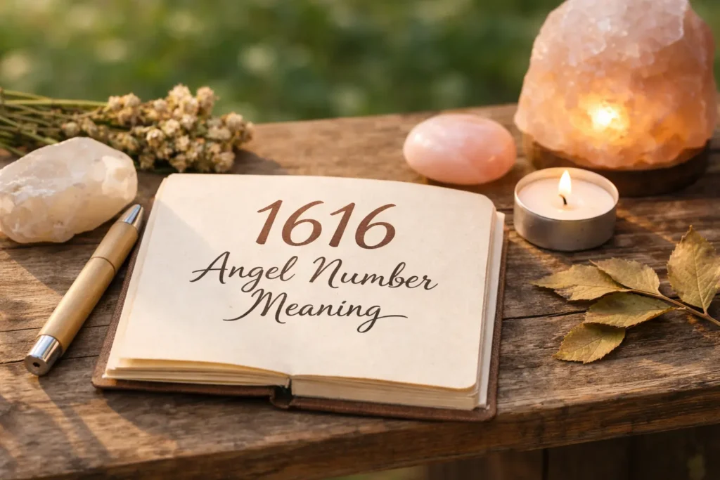 Seeing 1616 angel number as a sign of personal growth, stability, and inner awareness
