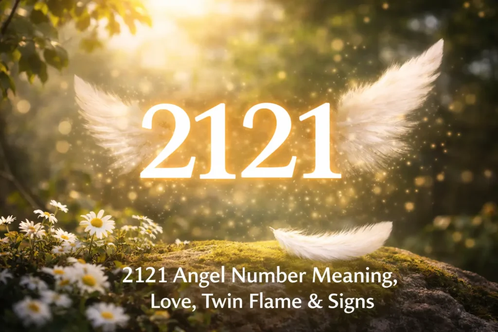 The 2121 angel number meaning reflects balance, forward movement, and conscious decision-making.